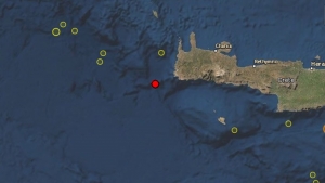 Διπλή σεισμική δόνηση 4,1 R στον θαλάσσιο χώρο της Κρήτης