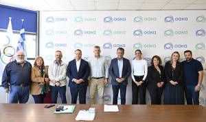 Υπογραφή σύμβασης 5,5 εκατ. ευρώ για την αποκατάσταση των δύο εισόδων του Ολυμπιακού Αθλητικού Κέντρου Αθηνών (ΟΑΚΑ)