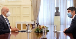 Συνάντηση Νίκου Δένδια με τον πρέσβη της Γαλλίας