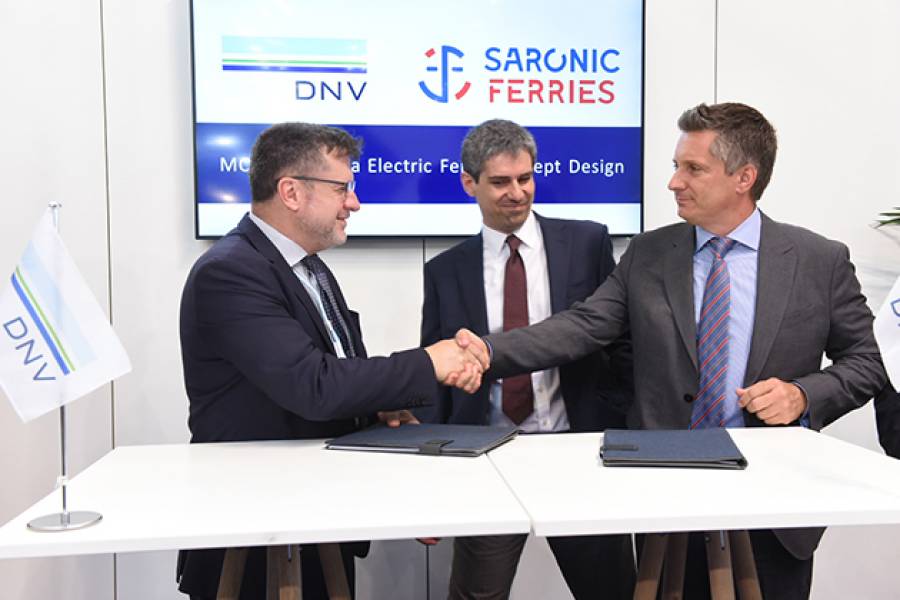 DNV signs MOU with Saronic Ferries on development of electric ferry concept in Greece