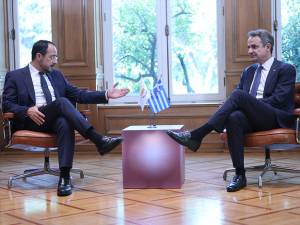 Συνάντηση Κυριάκου Μητσοτάκη με τον Πρόεδρο της Κύπρου, Νίκο Χριστοδουλίδη