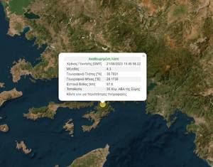Σεισμός 4,3 Ρίχτερ στη Σύμη