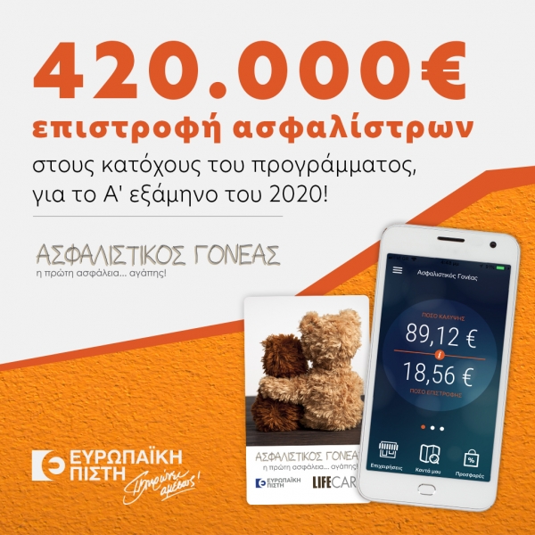Ασφαλιστικός Γονέας: Επιστροφή ασφαλίστρων στους κατόχους του προγράμματος για το Α΄ Εξάμηνο του 2020