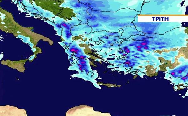 Κακοκαιρία με ισχυρές βροχές αύριο και στη συνέχεια καλοκαιράκι με 30άρια