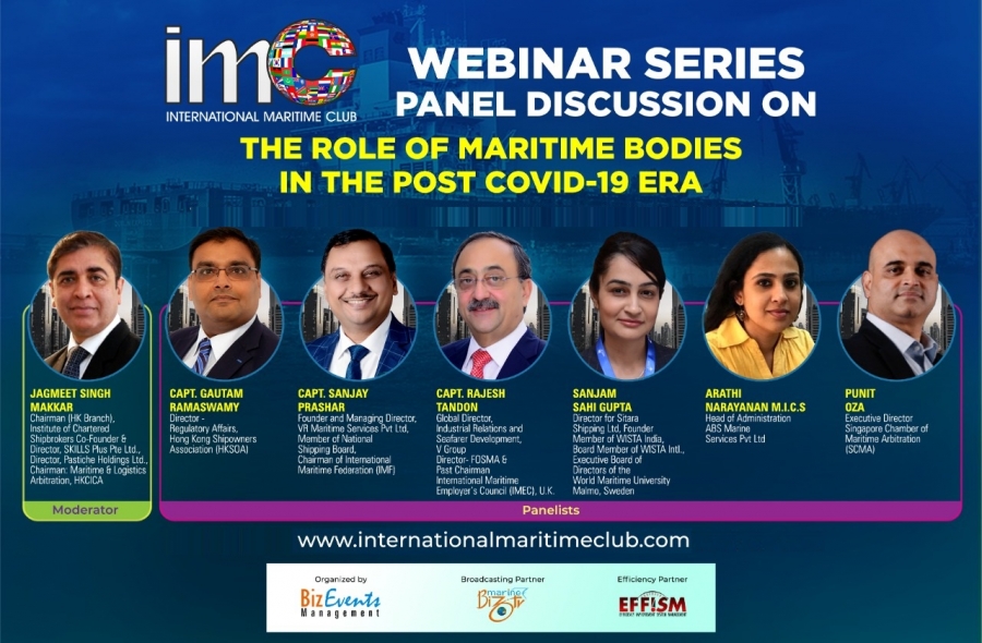 International Maritime Club (I.M.C.) hosts its maiden webinar to discuss the Role of Maritime Bodies in the post COVID-19 ERA