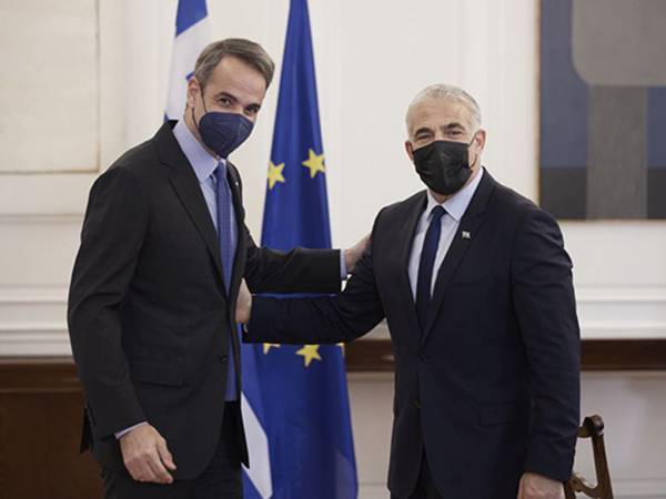 Συνάντηση Κυρ. Μητσοτάκη με τον αναπλ. πρωθυπουργό και ΥΠΕΞ του Ισραήλ Yair Lapid