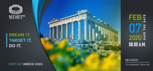Παράταση εγγραφής στην MDRT Day Greece 2020 μέχρι τις 27 Ιανουαρίου