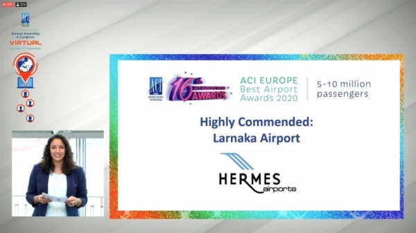 Διάκριση για το αεροδρόμιο Λάρνακας από το ACI Europe