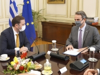 Συνάντηση του Πρωθυπουργού Κυριάκου Μητσοτάκη με τον Υπουργό Εξωτερικών της Βόρειας Μακεδονίας, Bujar Osmani