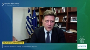 Παρέμβαση Αναπληρωτή Υπουργού Εξωτερικών, Μιλτιάδη Βαρβιτσιώτη, στο 5o ΕU- Arab World Summit