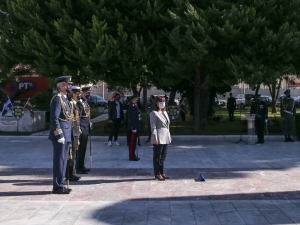Κ. Σακελλαροπούλου: «Η ιστορία μας διδάσκει ότι η πατρίδα μας δυναμώνει και υπερβαίνει κάθε εμπόδιο όταν είναι ενωμένη»