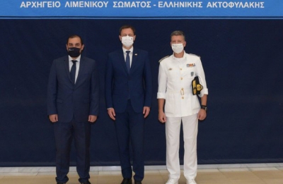Υποδοχή Πρωθυπουργού Σλοβακίας από τον Υφυπουργό Ναυτιλίας &amp; Νησιωτικής Πολιτικής Κ. Κατσαφάδο