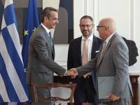 Συνάντηση Κ. Μητσοτάκη με τον πρόεδρο της Ευρωπαϊκής Τράπεζας Επενδύσεων, Werner Hoyer