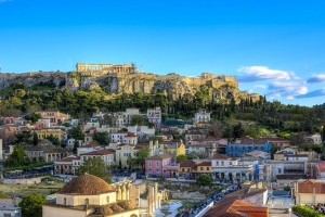 Άδ. Γεωργιάδης, Χ. Θεοχάρης και K. Μπακογιάννης στην εκδήλωση του Ε.Ε.Α. για το νέο Branding Πλάκα-Μοναστηράκι (AGORA ATHENS)