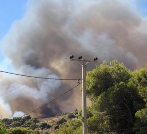 Φωτιά στην Κερατέα: Ενισχύονται οι πυροσβεστικές δυνάμεις - Εκκενώνεται ο οικισμός Μαρκάτι