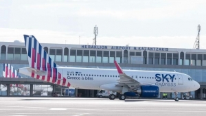 Η πρώτη τιμητική πτήση για το Airbus A320neo της SKY express στο Ηράκλειο
