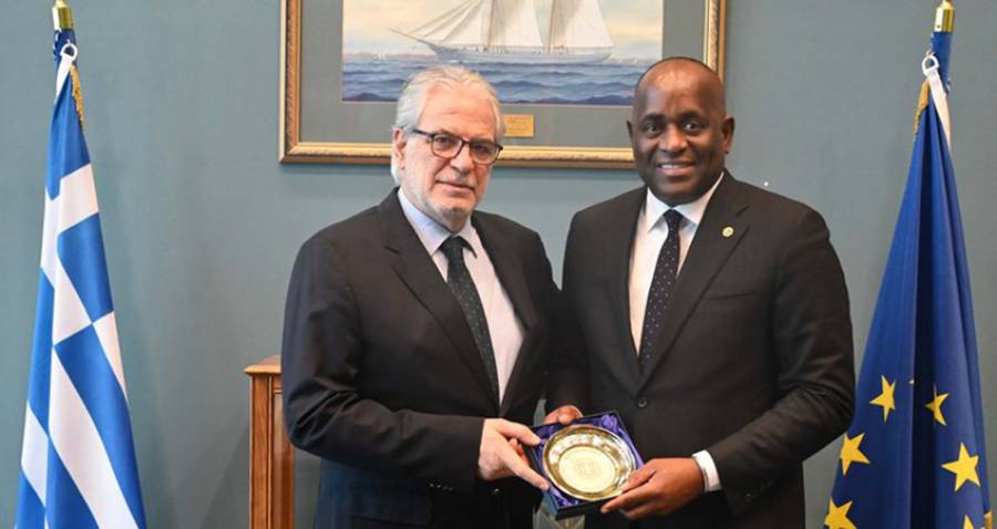 Συνάντηση του ΥΝΑΝΠ, Χρ. Στυλιανίδη, με τον Πρωθυπουργό της Κοινοπολιτείας της Δομινίκα, Dr. Roosevelt Skerrit